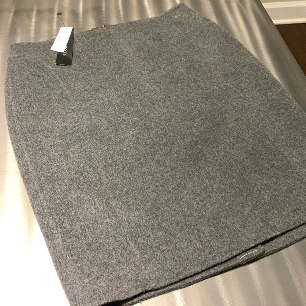 Talbots Charcoal Gray Wool Pencil Skirt Size 6P NWT